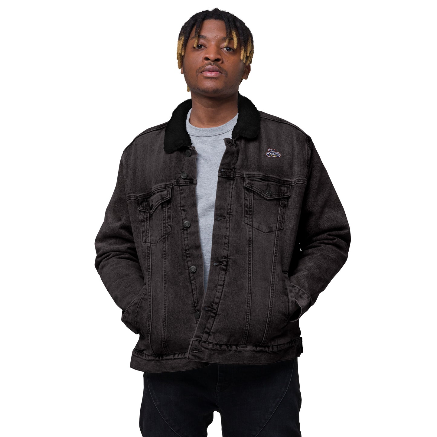 Team Major Unisex Denim Sherpa Jacket