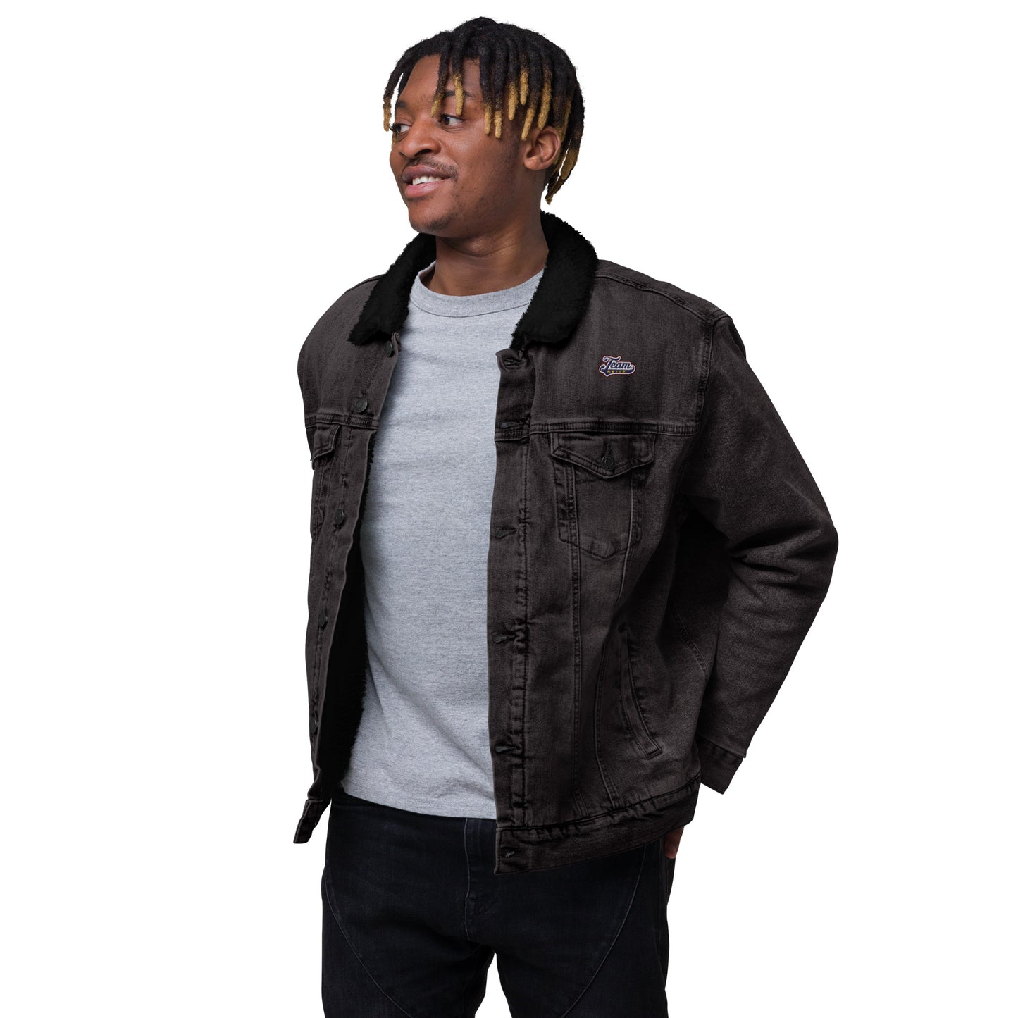 Team Major Unisex Denim Sherpa Jacket