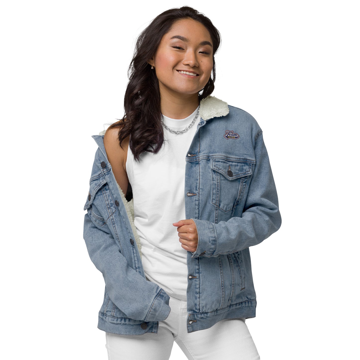 Team Major Unisex Denim Sherpa Jacket