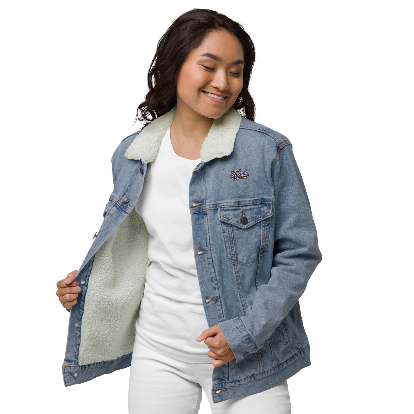 Team Major Unisex Denim Sherpa Jacket