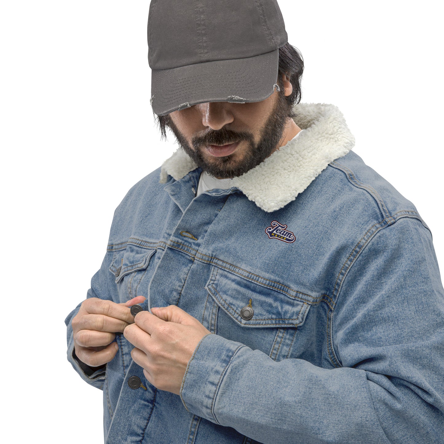 Team Major Unisex Denim Sherpa Jacket