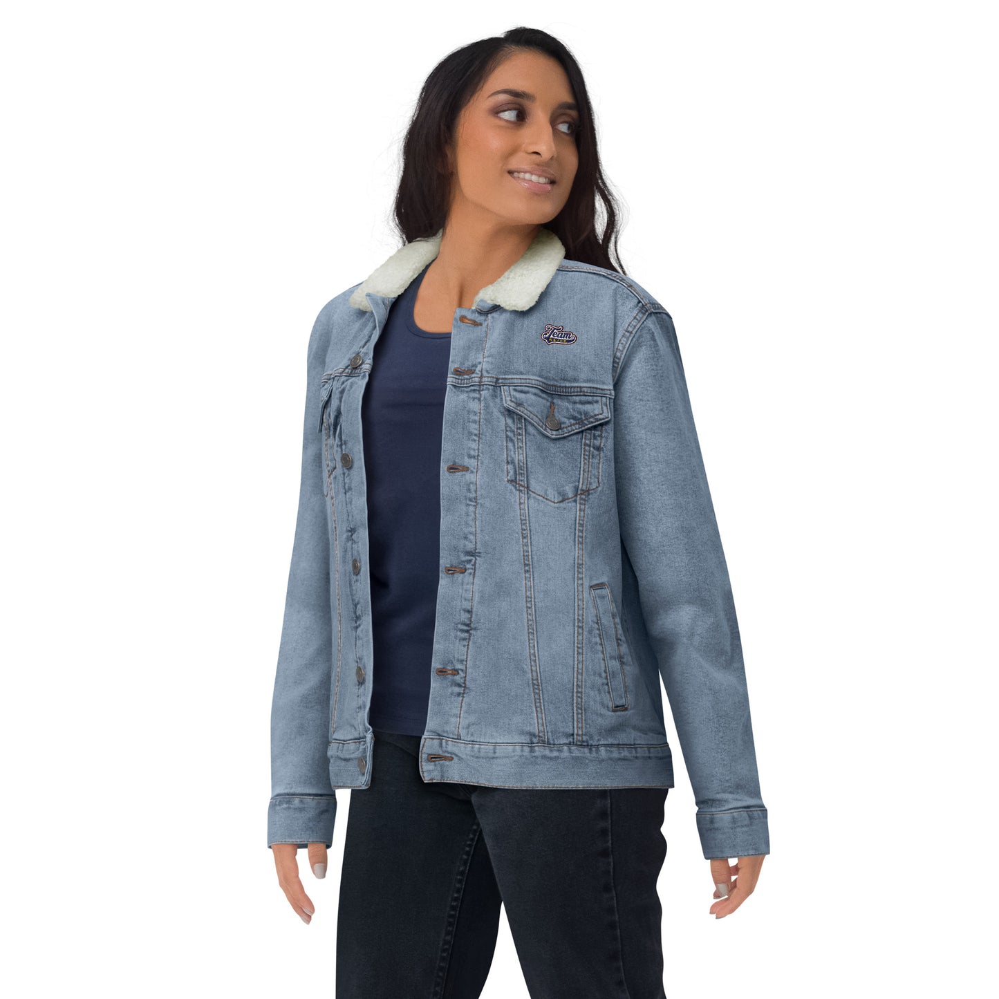 Team Major Unisex Denim Sherpa Jacket