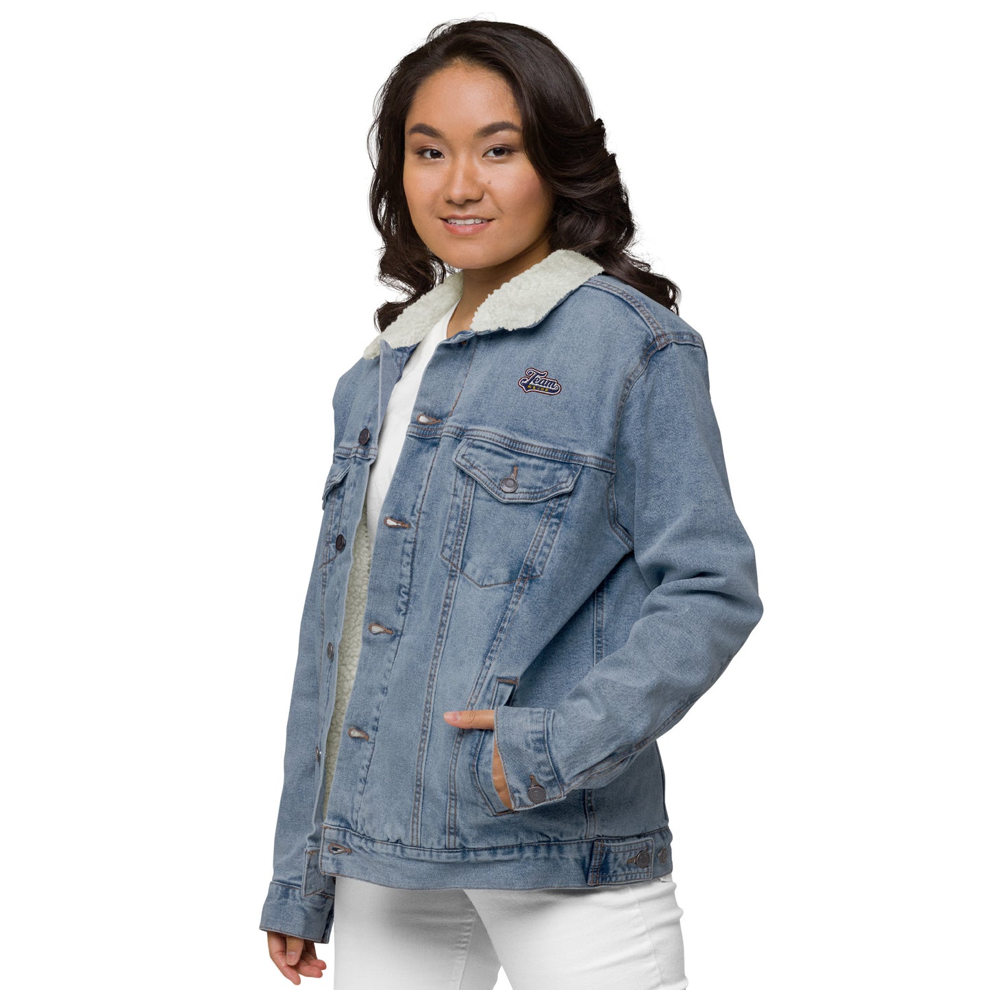 Team Major Unisex Denim Sherpa Jacket