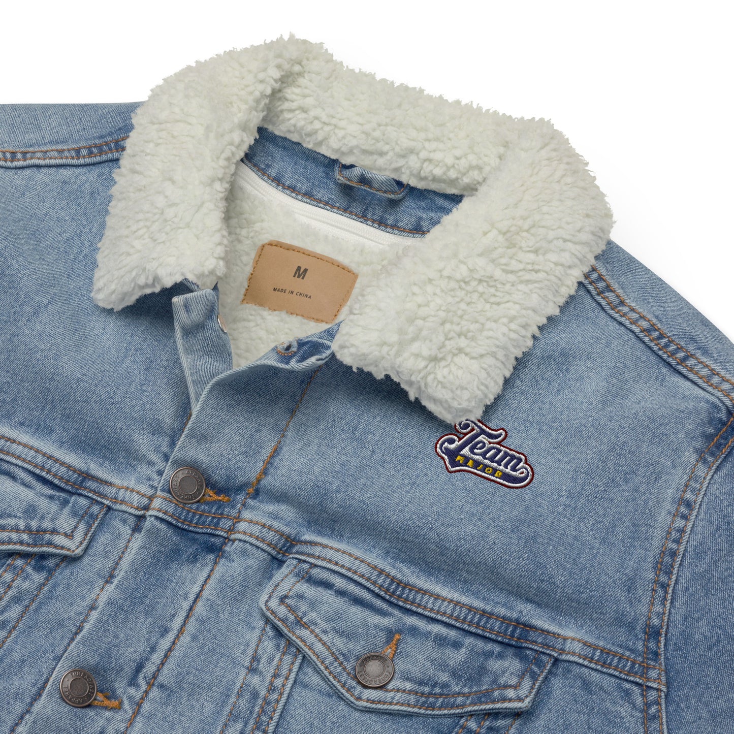 Team Major Unisex Denim Sherpa Jacket