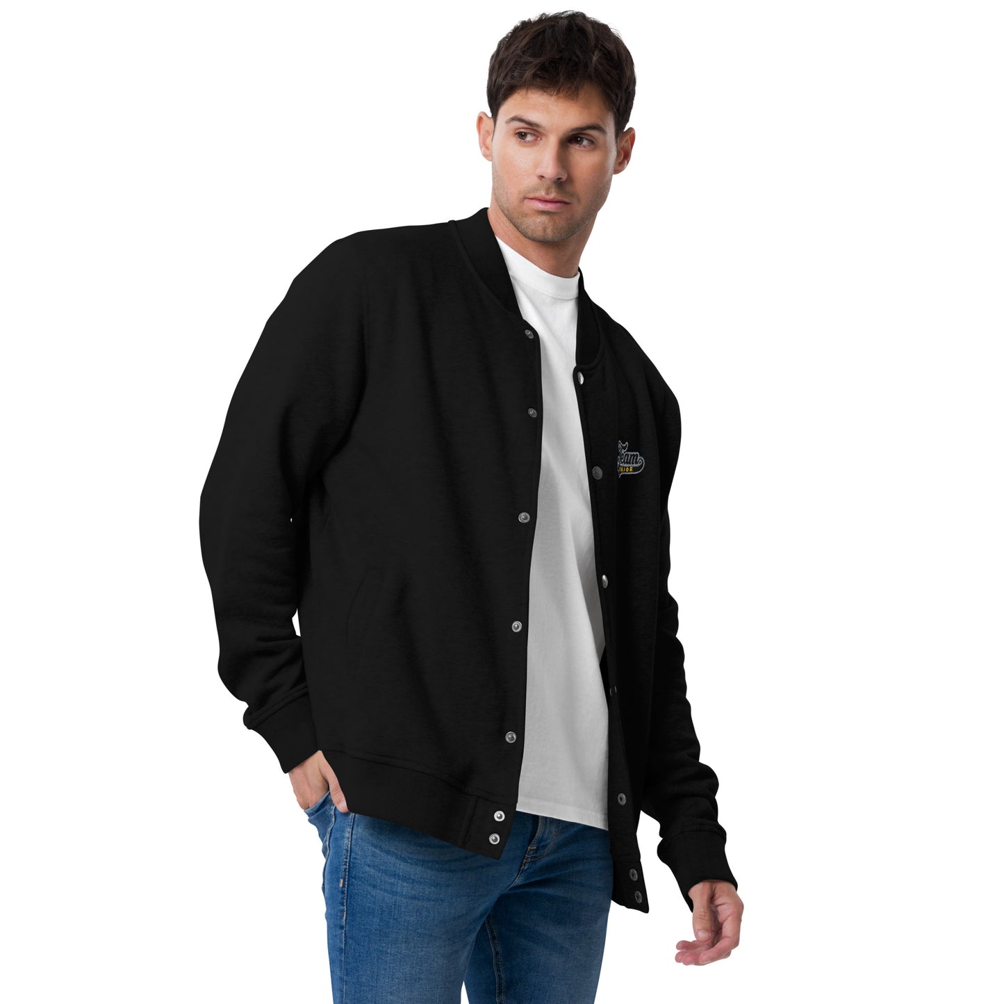 Team Major x Champion Black Bomber Jacket