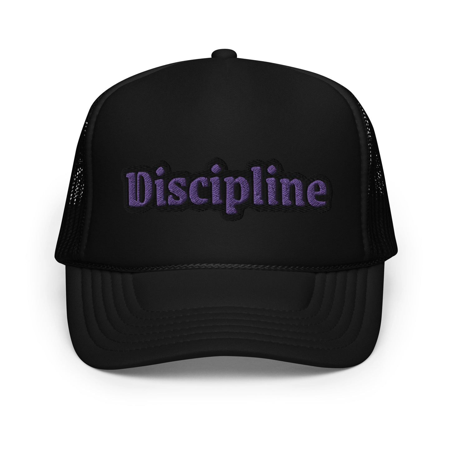 Black/Purple Discipline Foam Trucker Hat