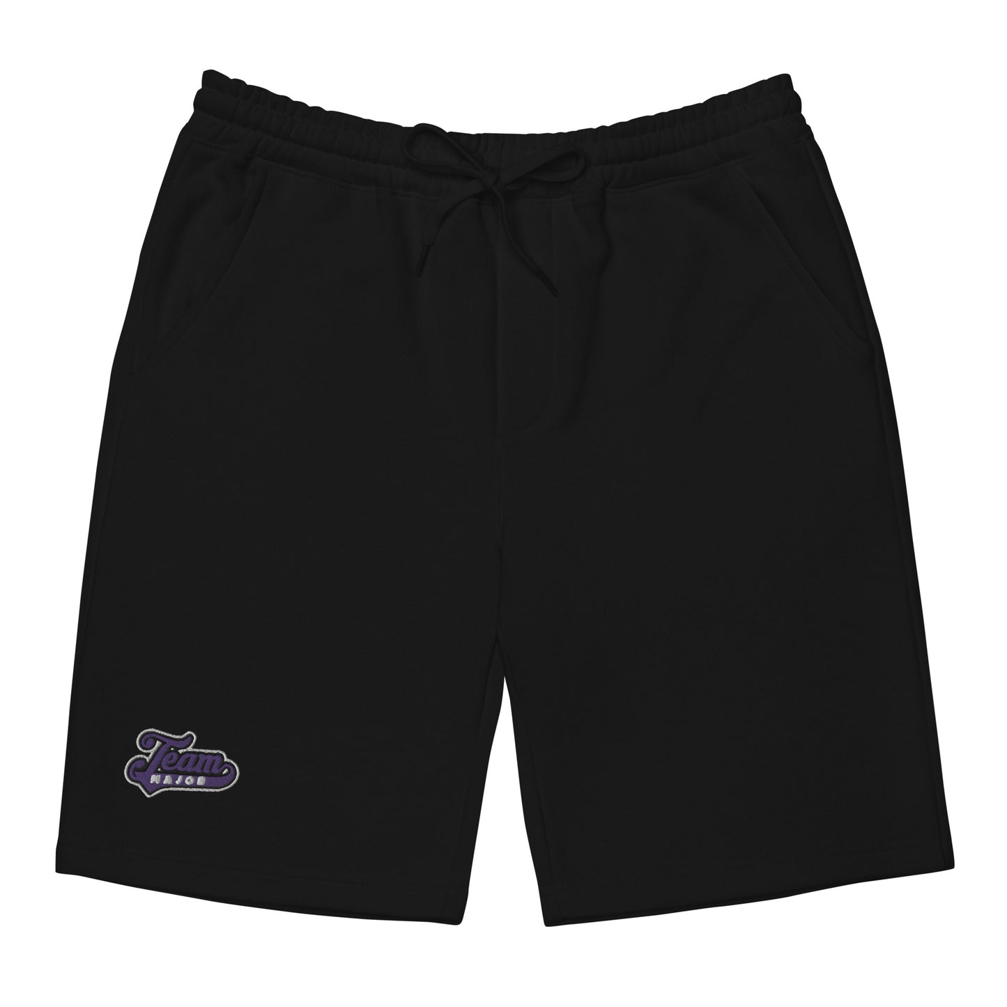 Team Major Black/Purple White/Purple Men's Fleece Shorts