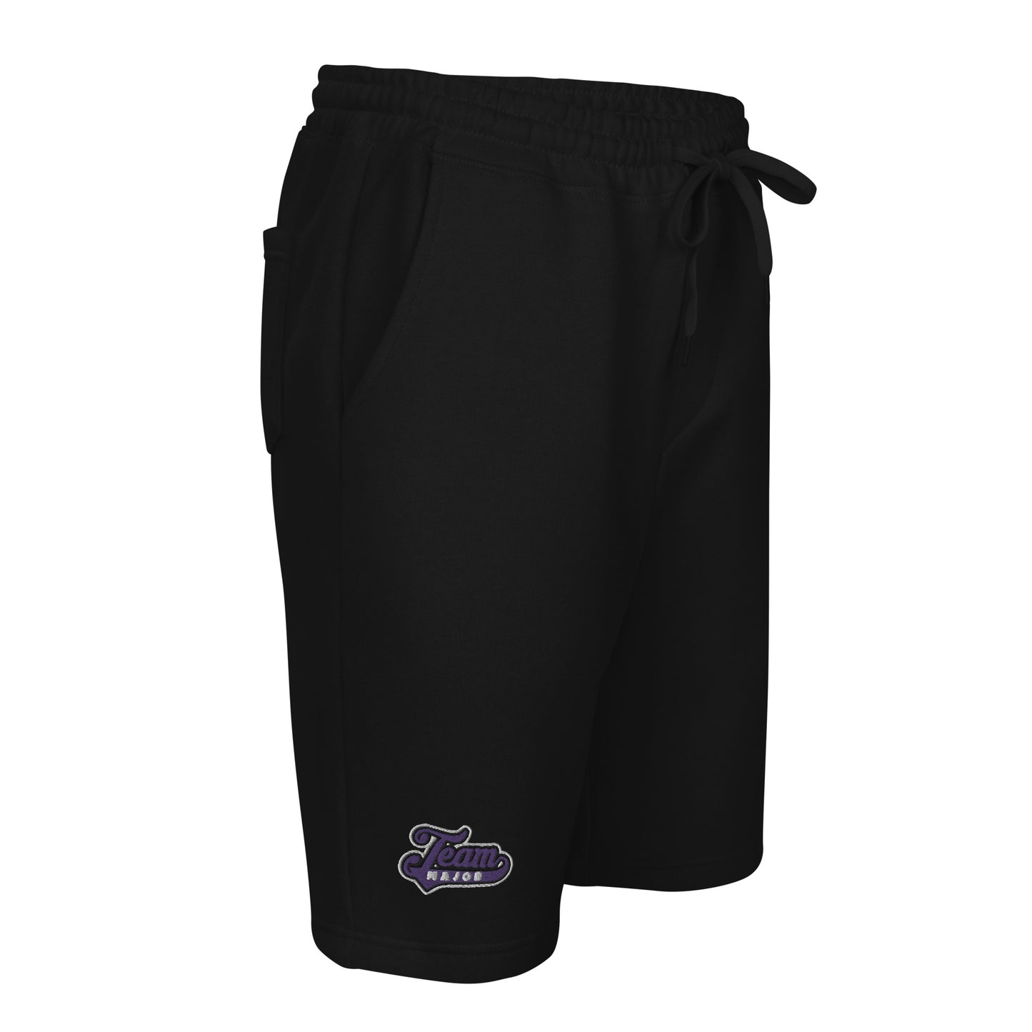 Team Major Black/Purple White/Purple Men's Fleece Shorts