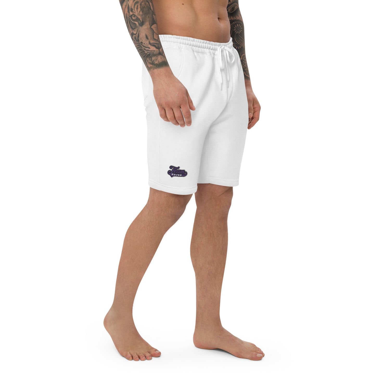 Team Major Black/Purple White/Purple Men's Fleece Shorts